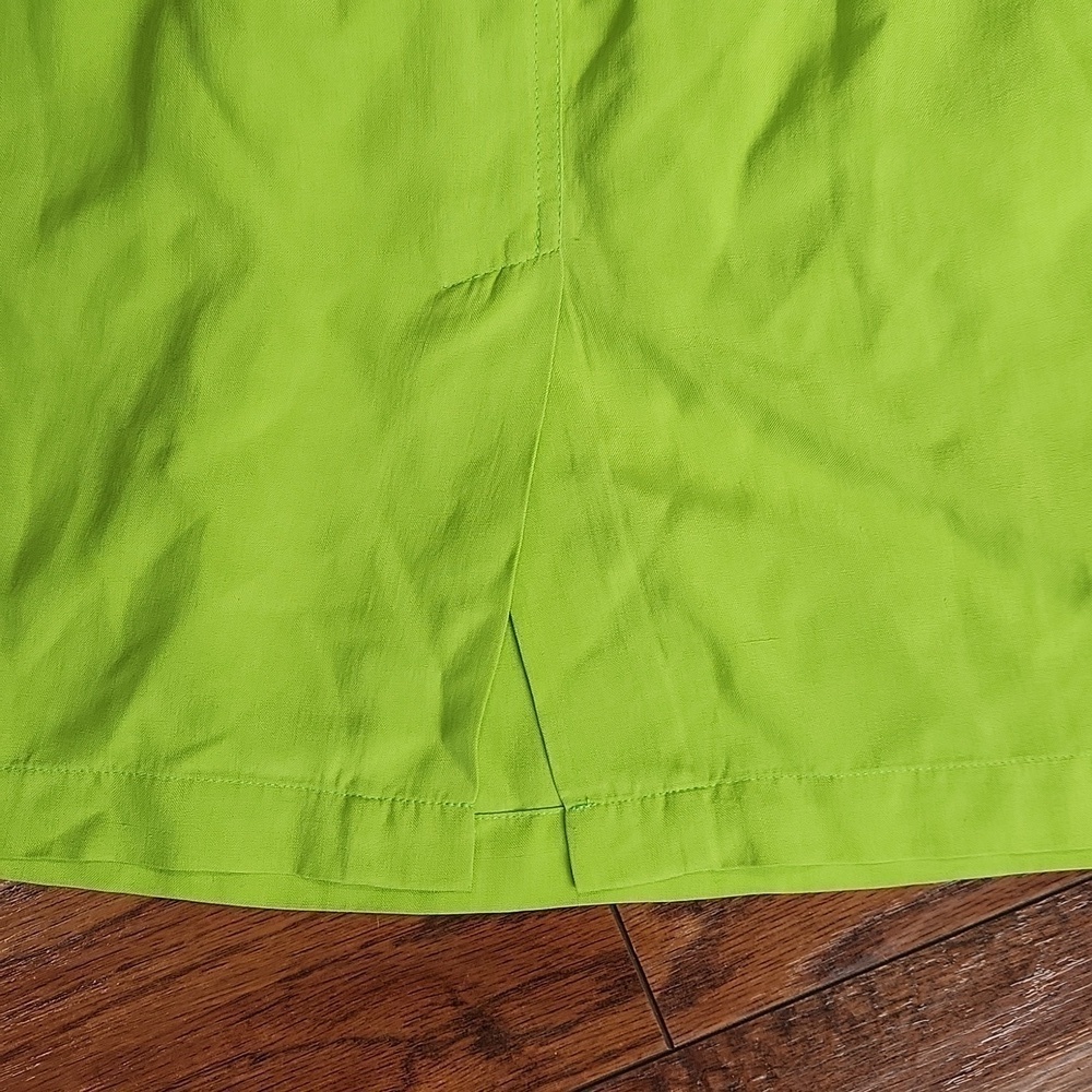 GO Silk Neon Green Silk Pencil Skirt - Picture 5 of 5